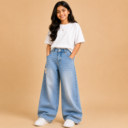 Baggy Faded sky shade Bottom