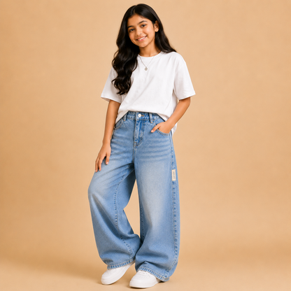 Baggy Faded sky shade Bottom