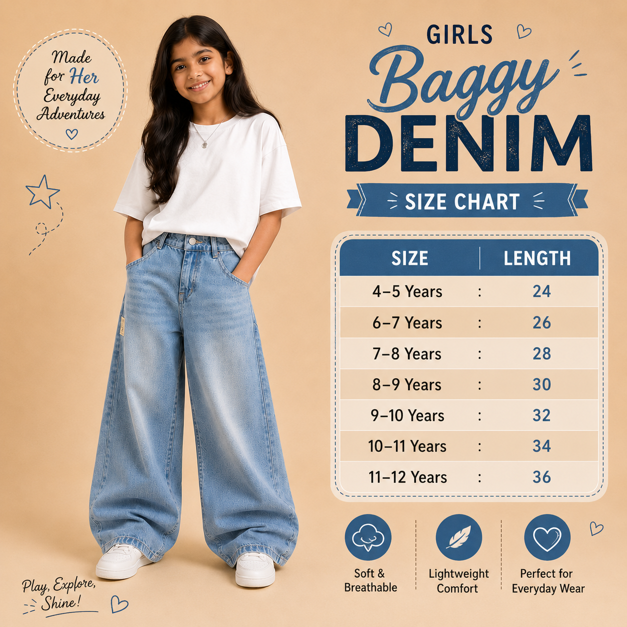 Baggy Faded sky shade Bottom