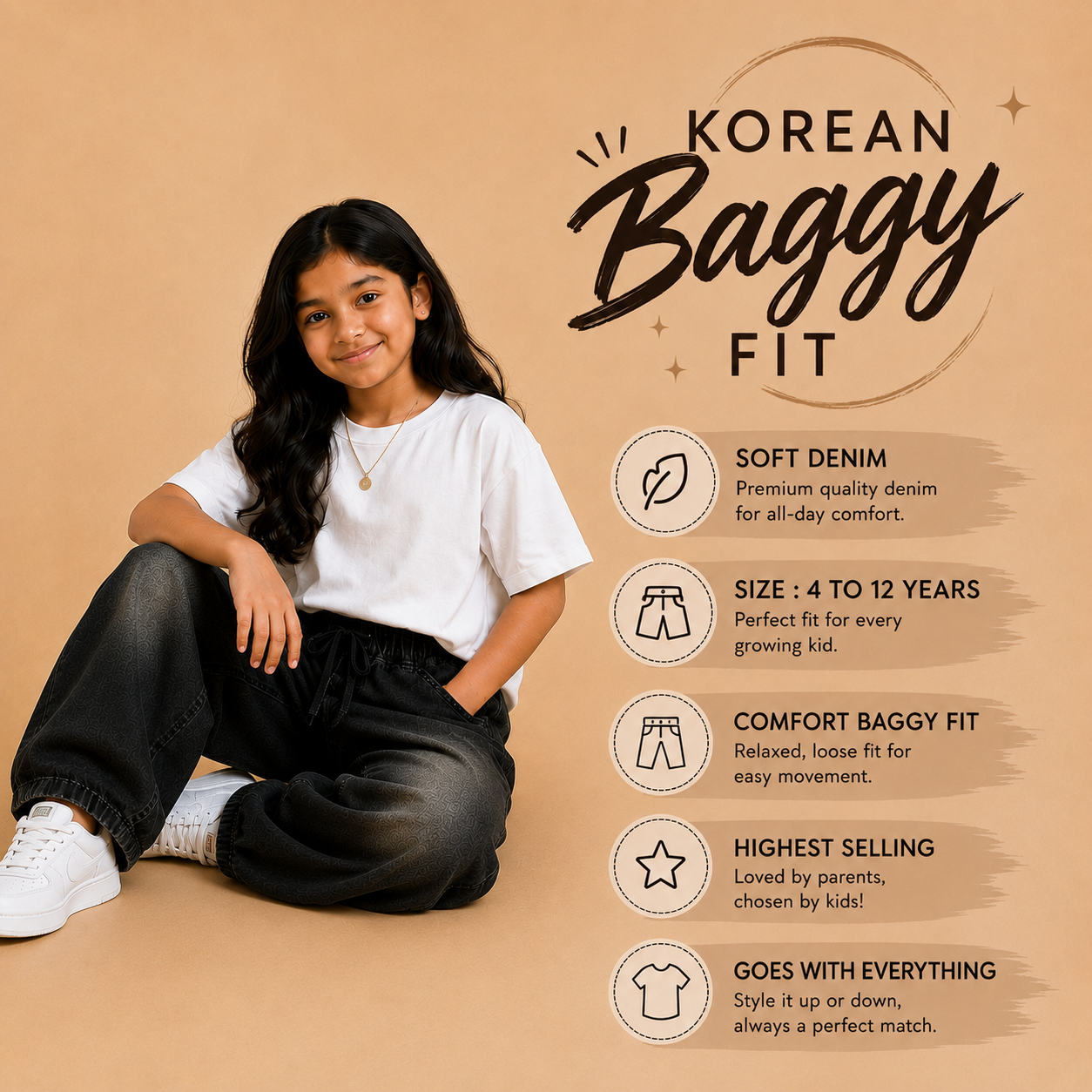Baggy Faded Black Bottom