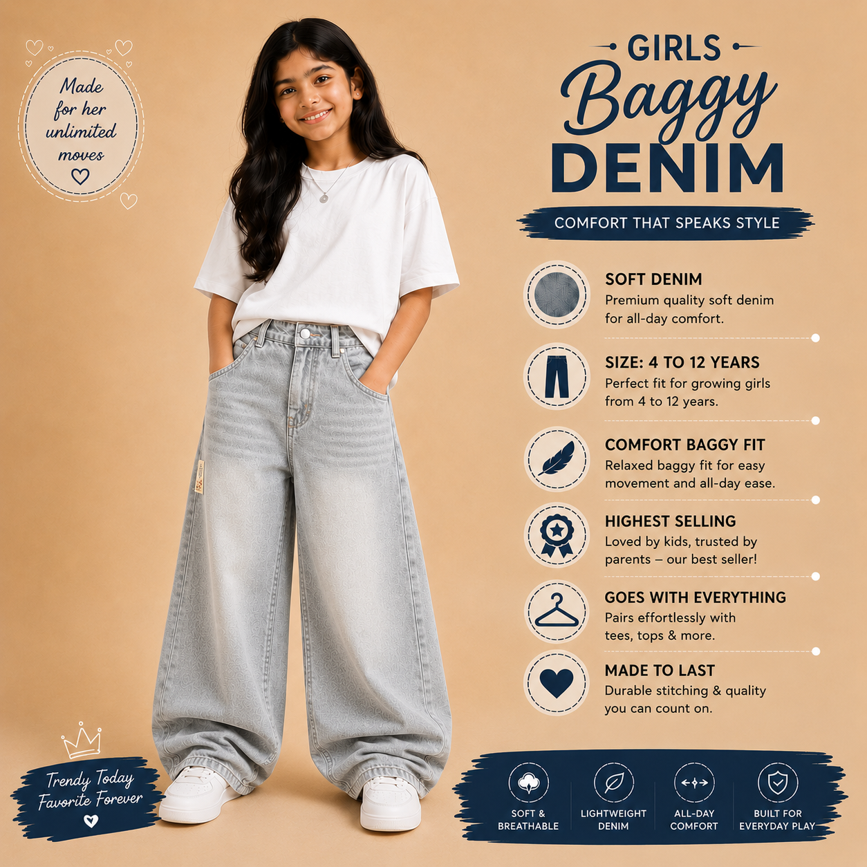 Baggy Faded Carbon Grey shade Bottom