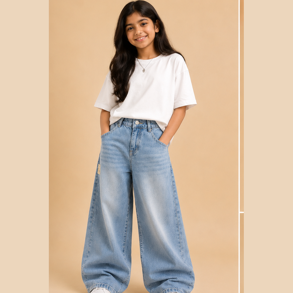 Baggy Faded sky shade Bottom