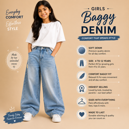 Baggy Faded sky shade Bottom