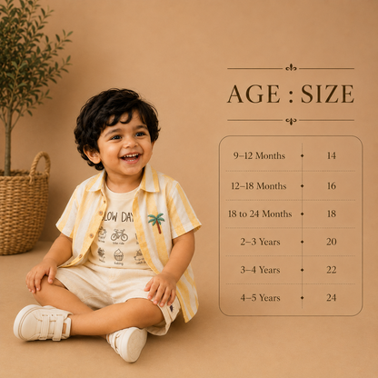 Yellow : Khadi Cotton 3 Piece Set