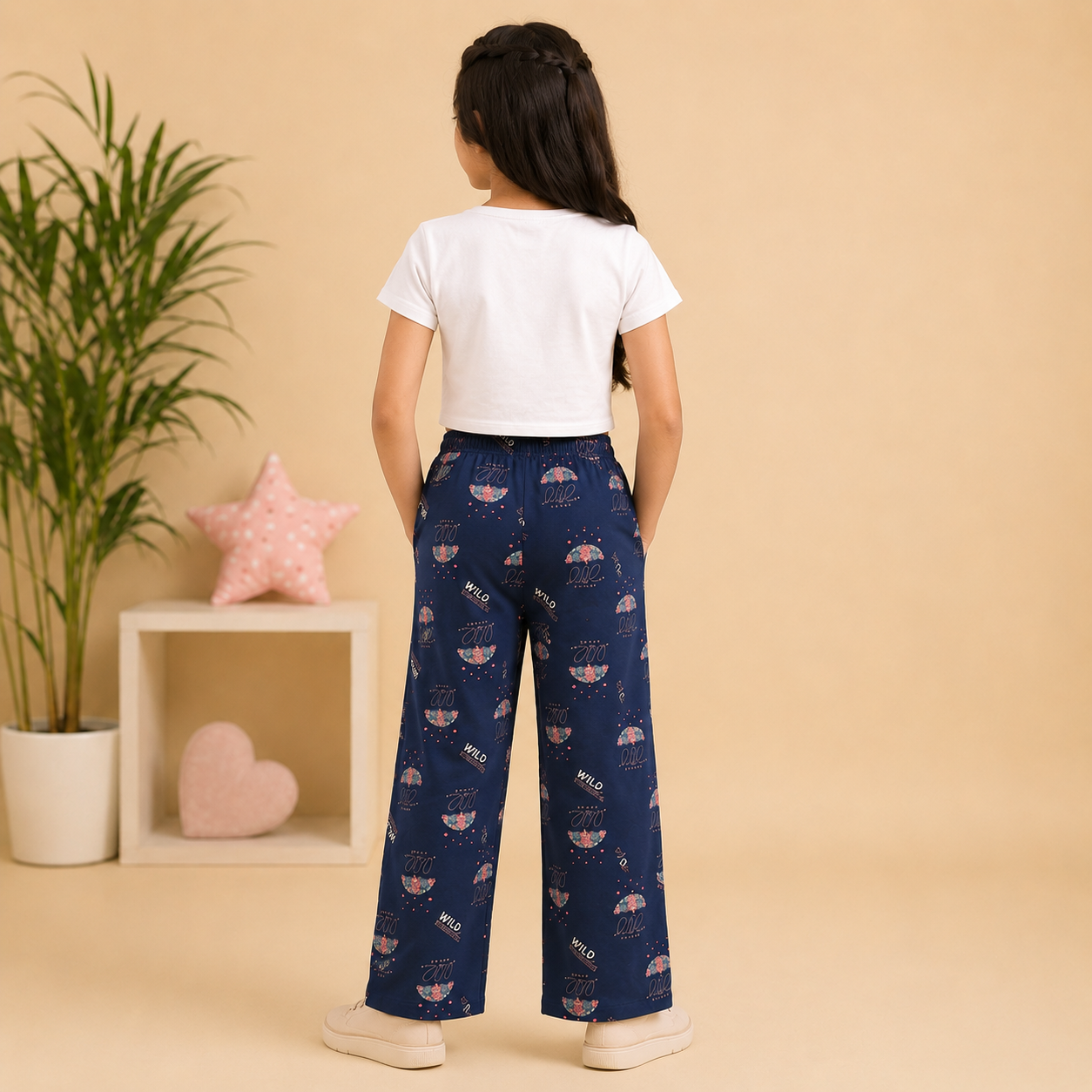 Plazo style - Navy Pajama's Bottom
