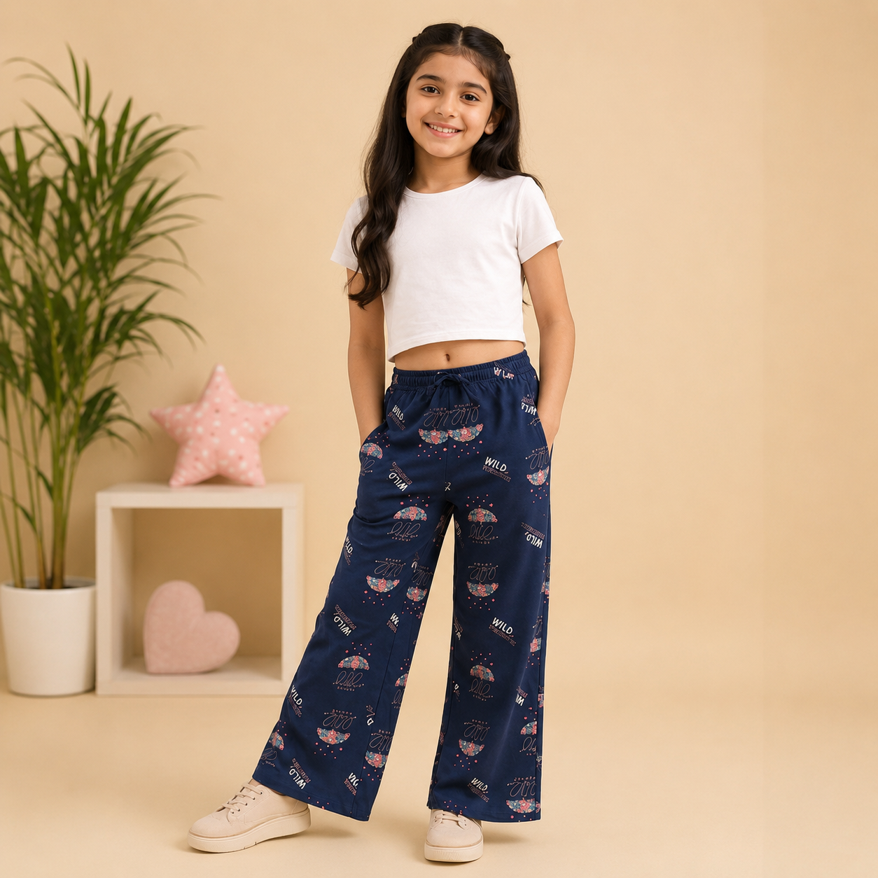 Plazo style - Navy Pajama's Bottom