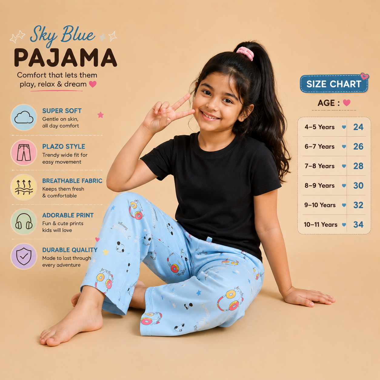 Plazo style - Sky Pajama's