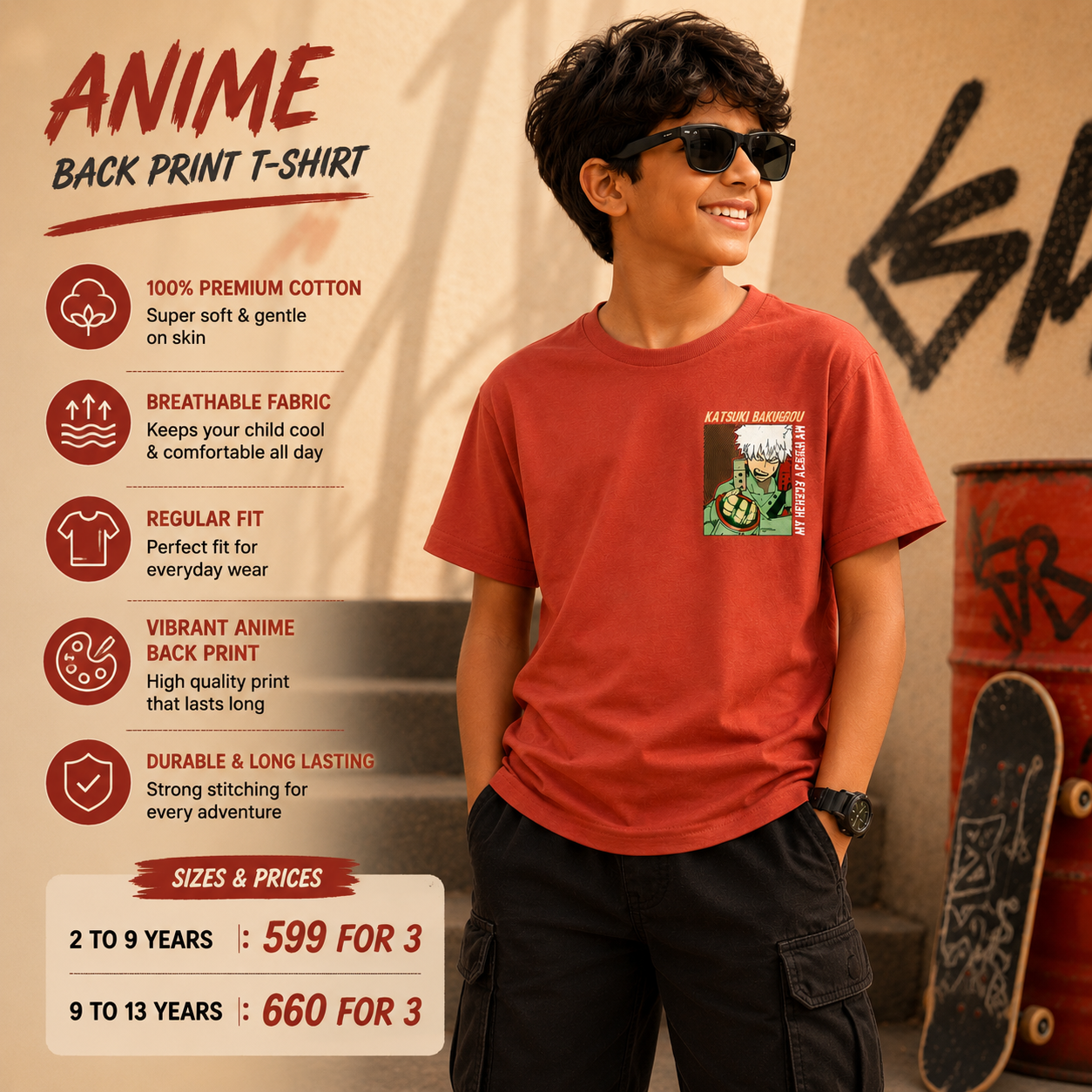 Katsuki - Anime Backprint tshirt
