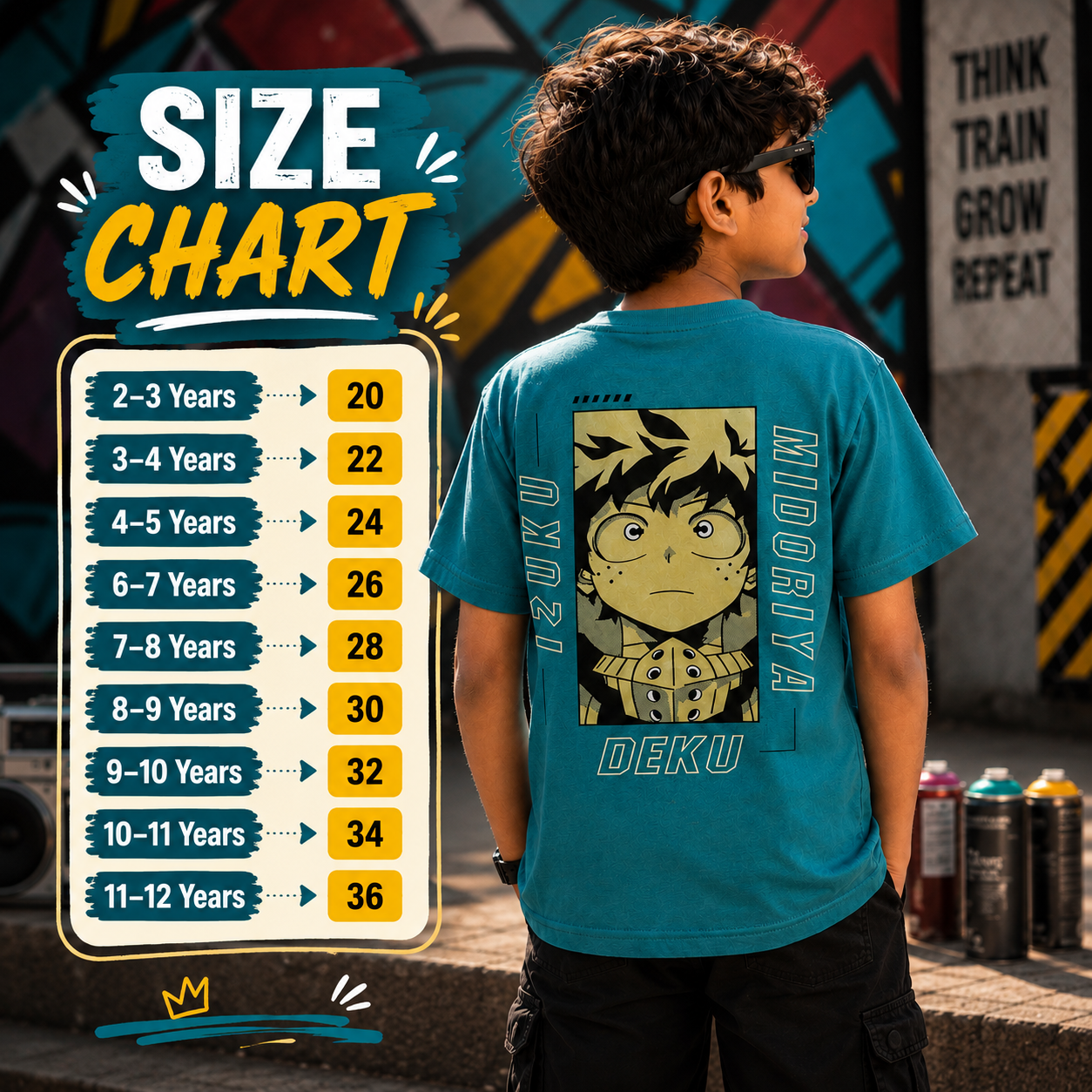 Midoriya Deku Backprint Tshirt