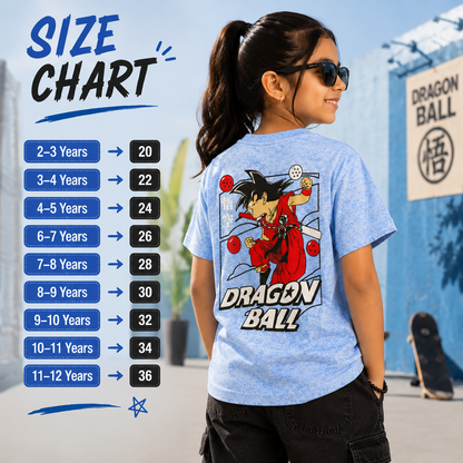 Dragonball Goten Anime - sky Backprint Tshirt