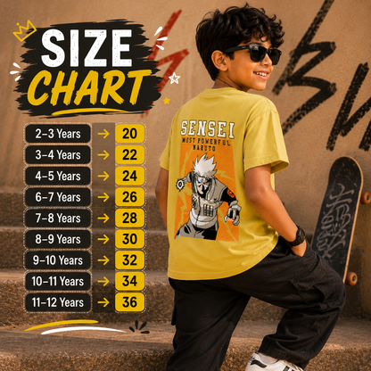Kakashi Lemon Yellow - Anime Backprint Tshirt