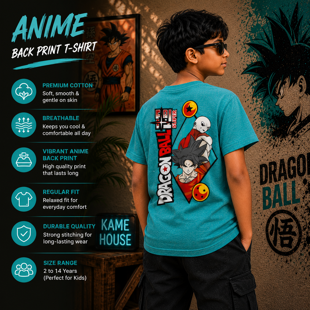 Dragonball Z GOKU -  Anime Backprint Tshirt