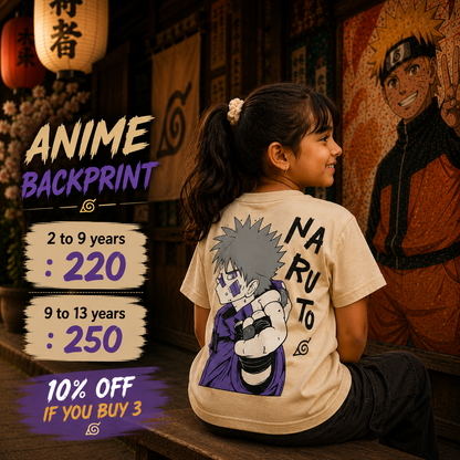 Naruto Anime Backprint Tshirt