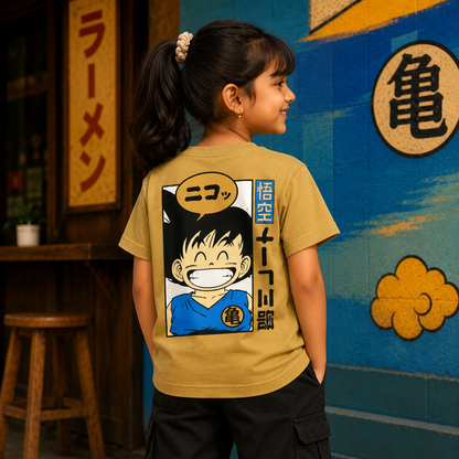 Dragon Ball Anime Goten - Musturd yellow Tshirt