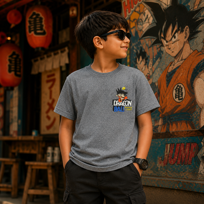 Dragon Ball Anime Grey Backprint Tshirt