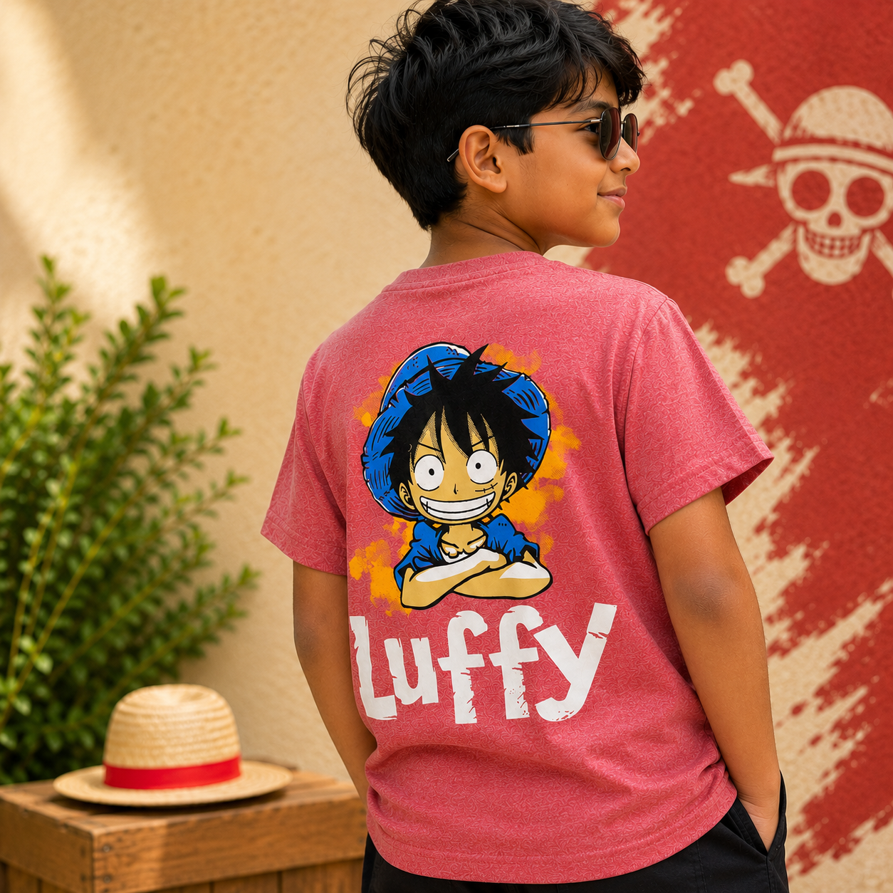 Monkey D Luffy Anime - Backprint Tshirt