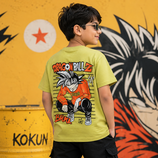 Dragon Ball Z Anime Goku Musturd T-Shirt