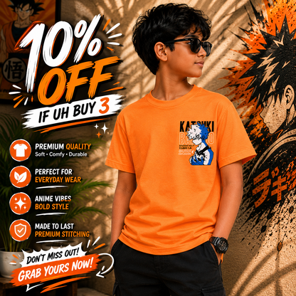 Katsuki orange Anime  Backprint T-Shirt