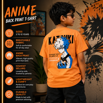 Katsuki orange Anime  Backprint T-Shirt