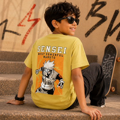 Kakashi Lemon Yellow - Anime Backprint Tshirt