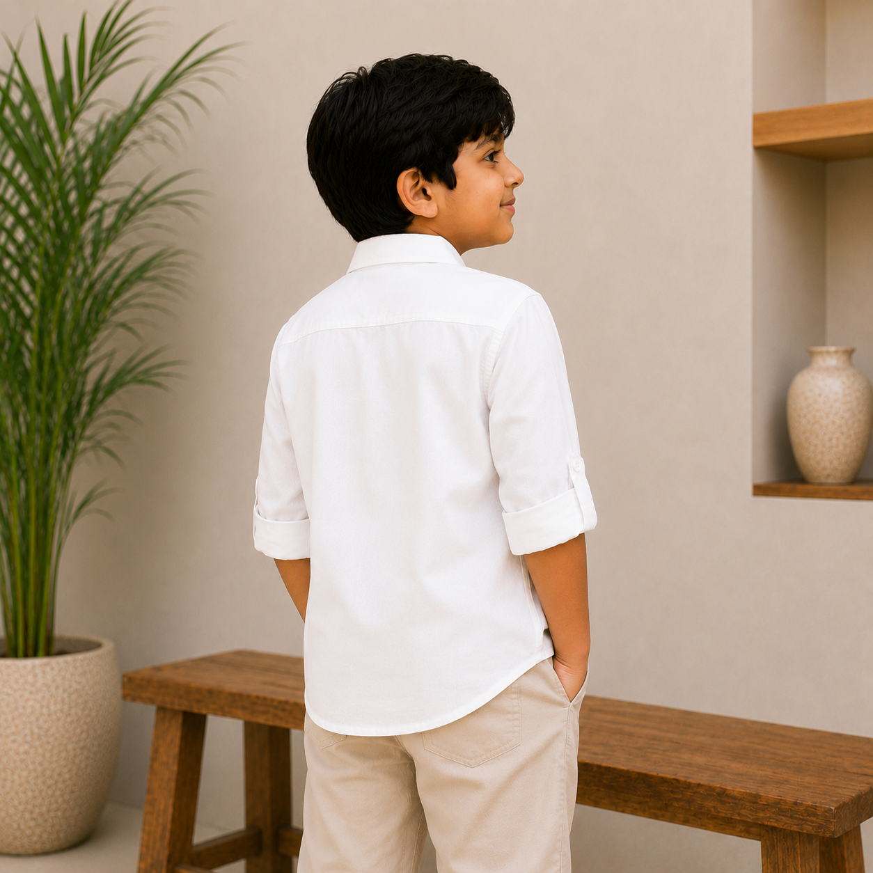 Plain White Shirt - Pure Cotton